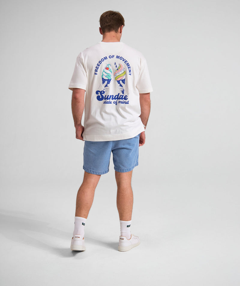 Mens Ice Cream Graphic Tee - Ivory