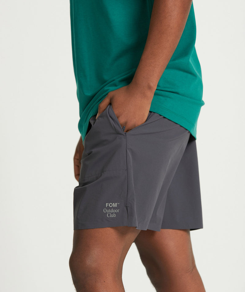Mens Outdoor 4 Way Stretch Shorts - Slate Charcoal
