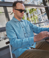 Mens Organic Cotton Shirt - Blue