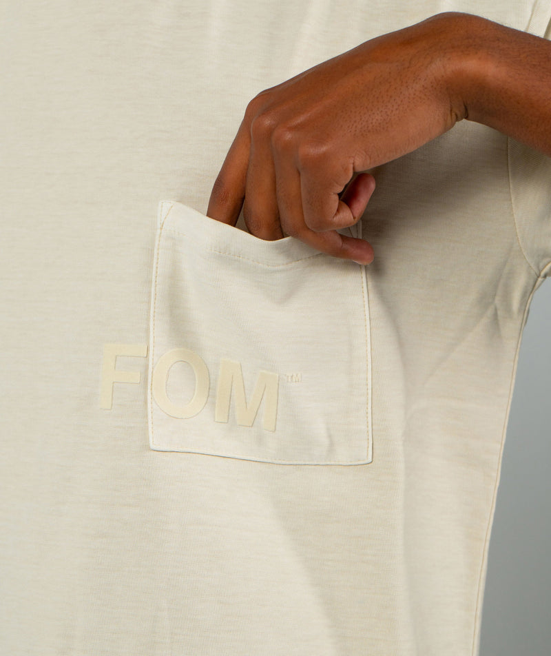 Mens Washed Pocket Tee - Sand