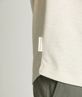 Mens Curved Hem Slub Tee - Ecru