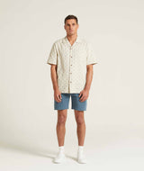 Mens Cotton Drawcord Shorts - Blue Steel