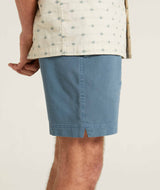 Mens Cotton Drawcord Shorts - Blue Steel