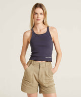 Ladies Fine Rib Tank Top - Navy