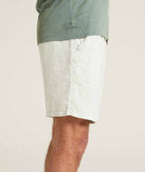 Mens Linen Drawcord Shorts - Seafoam