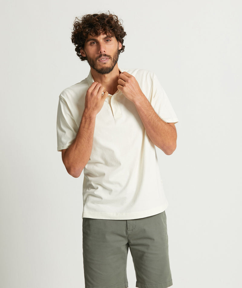 Mens Organic Cotton Golfer - Ecru
