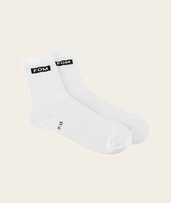 Socks Crew - White (Size 7-11)
