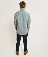 Mens Lyocell Blend Twill Shirt - Dark Shadow