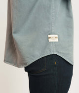 Mens Lyocell Blend Twill Shirt - Dark Shadow