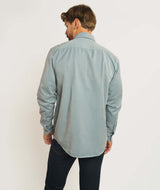 Mens Lyocell Blend Twill Shirt - Dark Shadow