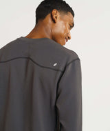 Mens Versatile Waffle Long Sleeve Top - Charcoal