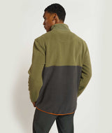 Mens Turtle Fleece Sweater - Olive & Charcoal