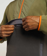Mens Turtle Fleece Sweater - Olive & Charcoal