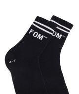 Socks Active - Black/ White FOM Stripes (Size 4-7)