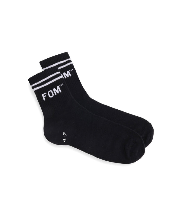 Socks Active - Black/ White FOM Stripes (Size 4-7)