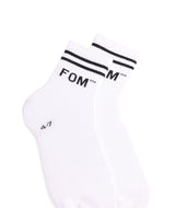 Socks Crew - Off-White/ Black Stripes (Size 4-7)
