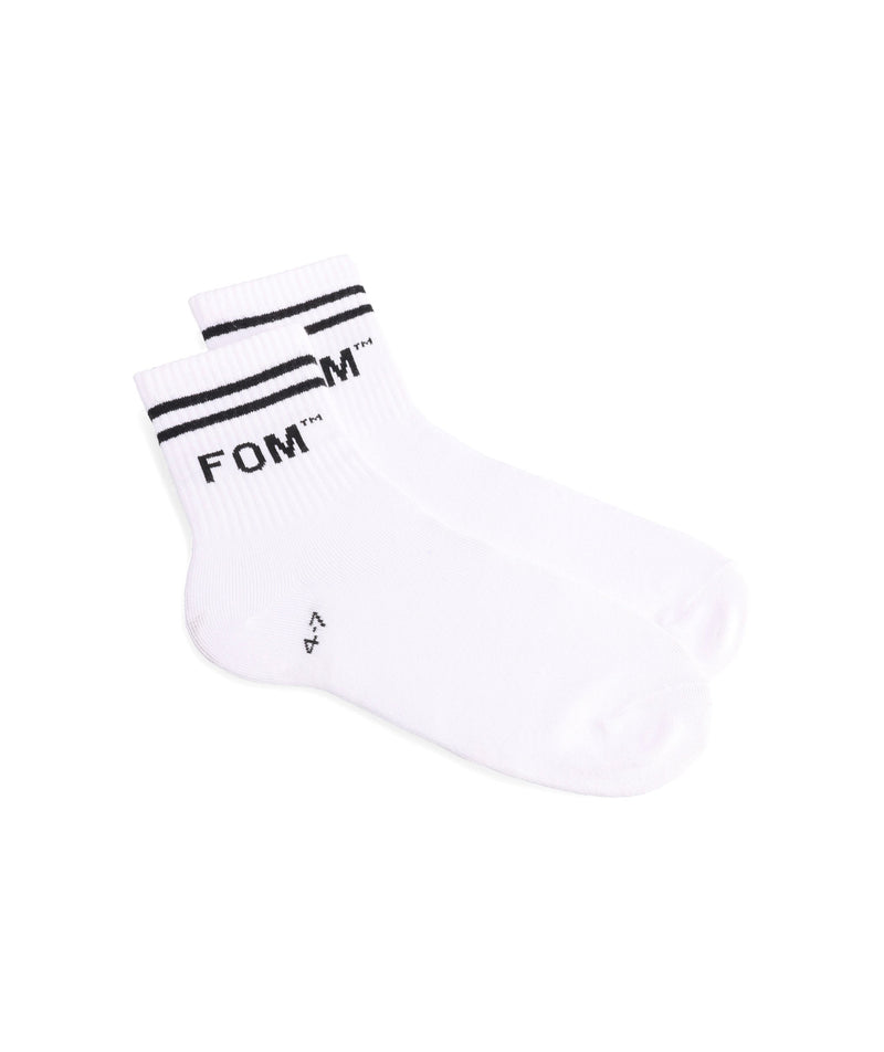 Socks FOM Active - White/ Black Stripes (Size 4-7)