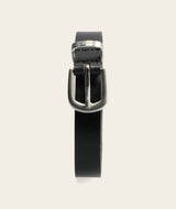 Ladies Skinny Belt - Black/ Brushed Silver Buckle