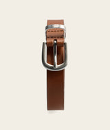 Ladies Skinny Belt - Tan/ Brushed Silver Buckle