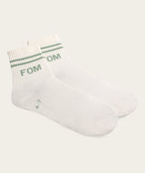 Socks Active Twin Pack - Avocado & Off-White Stripes (Size 4-7)