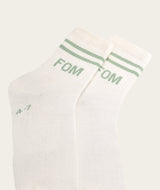 Socks Active Twin Pack - Avocado & Off-White Stripes (Size 4-7)