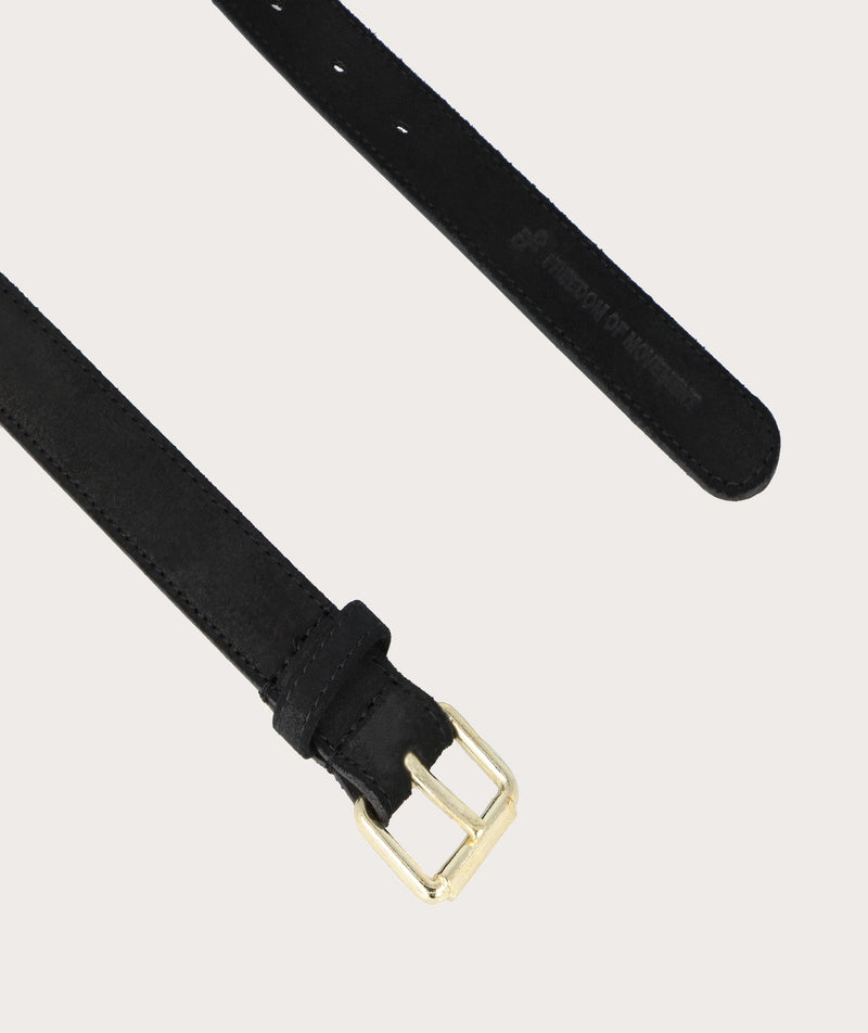 Ladies Belt - Black Suede