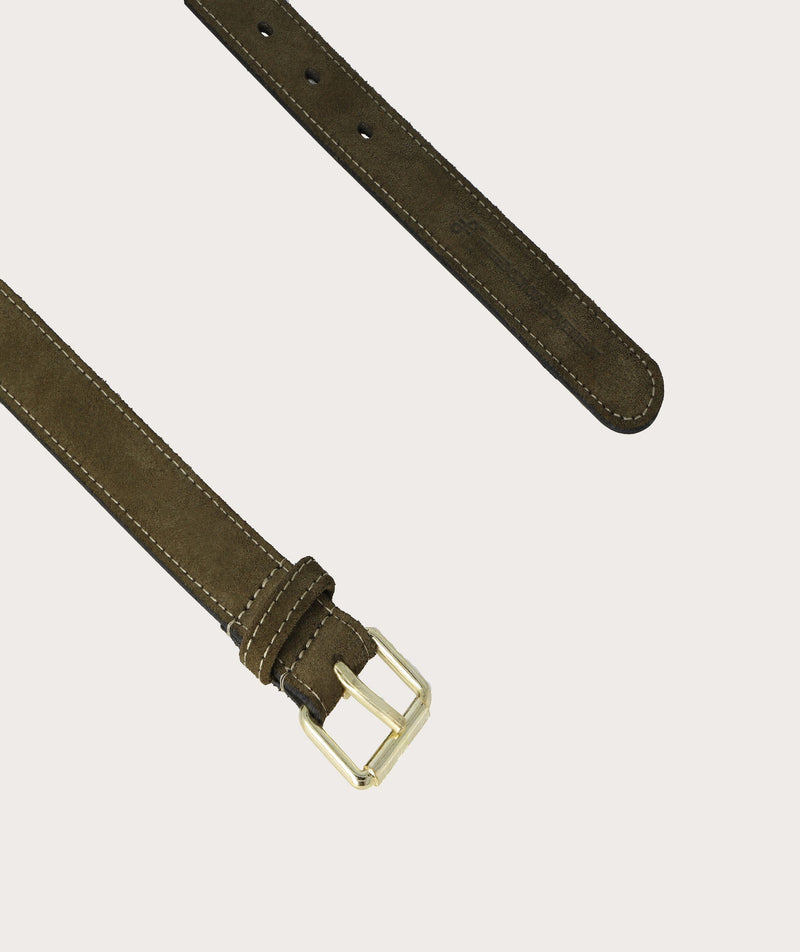 Ladies Belt Field - Green Suede