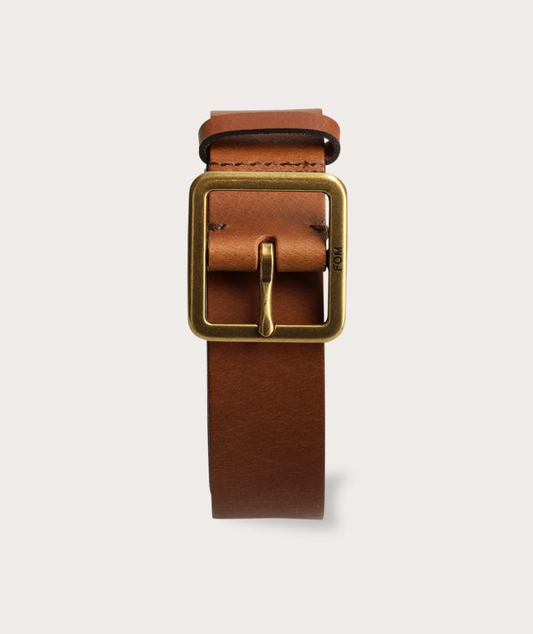 Mens Belt - Tan/ Brass Buckle