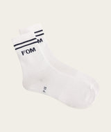 Socks Crew - White/ Navy FOM Stripes (Size 7-11)