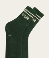 Socks Crew - Forest Green/ White FOM Stripes (Size 7-11)