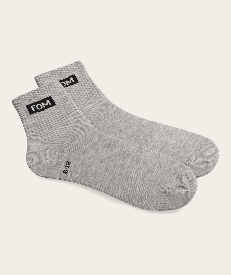 Socks Active Twin Pack - Grey Melange & Black (Size 8-12)