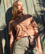 Ladies Linen Blend Drawcord Shorts - Seafoam Green