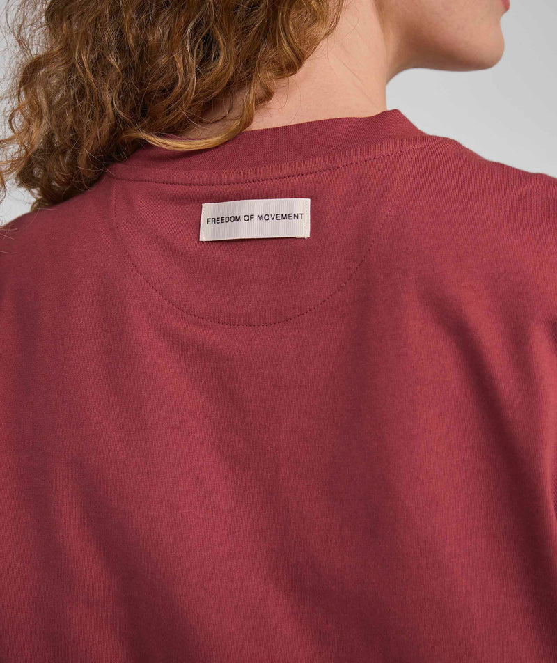 Ladies FOM Typography Graphic Tee - Burgundy
