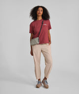 Ladies FOM Typography Graphic Tee - Burgundy