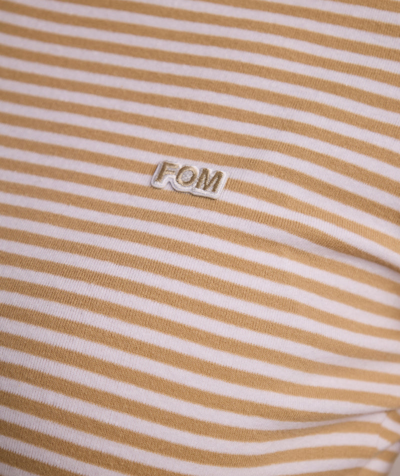 Ladies 1x1 Soft Rib Tee - X Stone Stripe