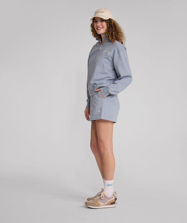 Ladies Windhond 1/4 Zip Sweater - Pearl Blue