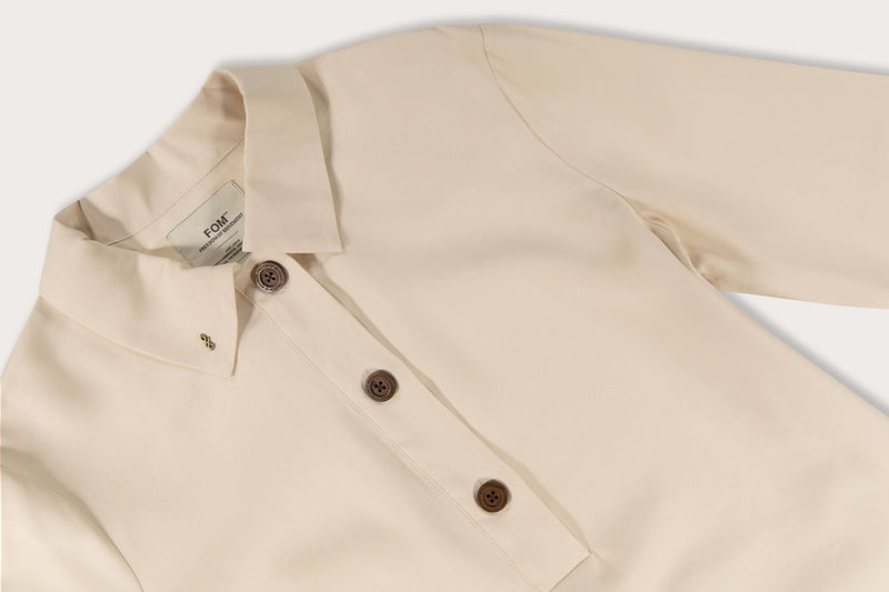 FOM Ladies Button Up Dress - Ecru