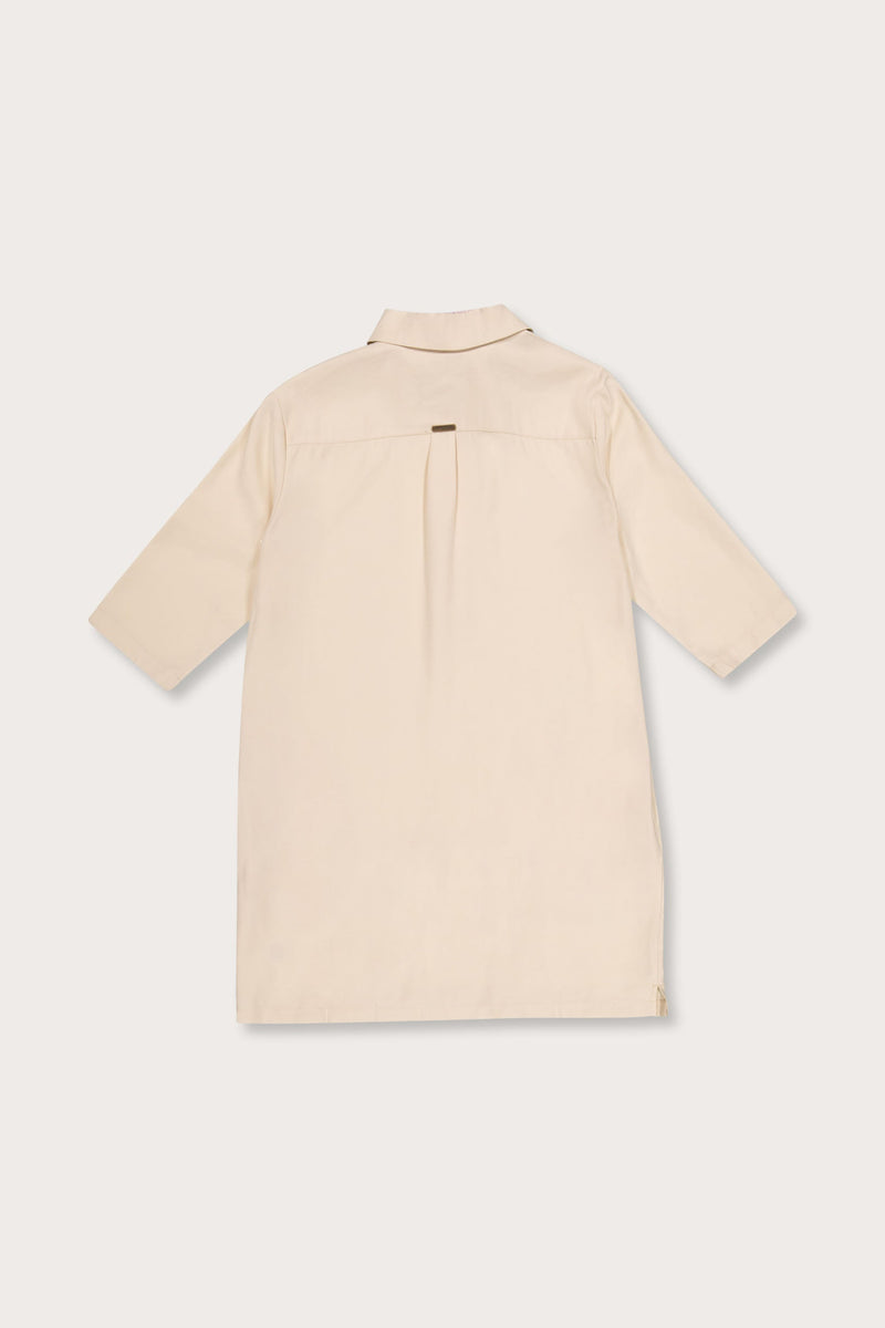 FOM Ladies Button Up Dress - Ecru