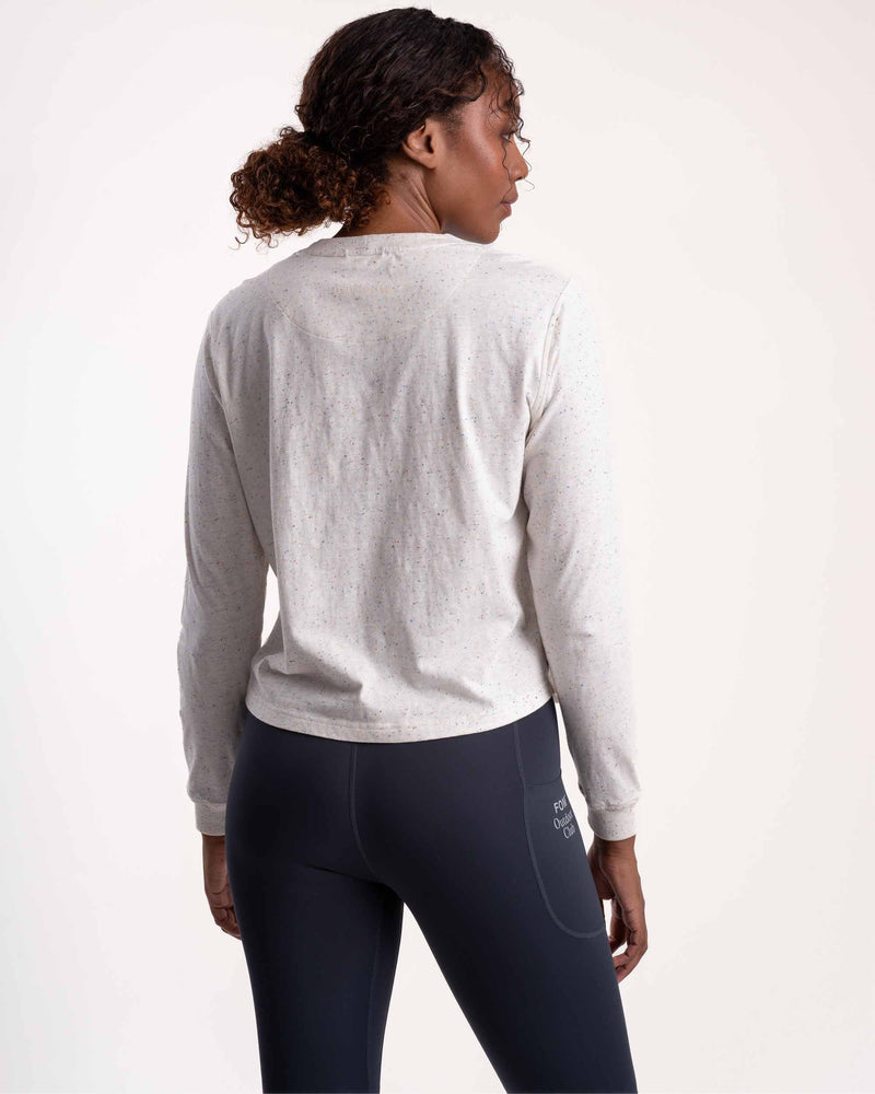 Ladies Outdoor Long Tee - Speckled Stone