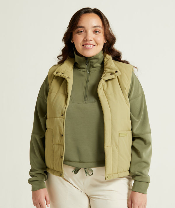 Ladies Quilted Gilet - Sage