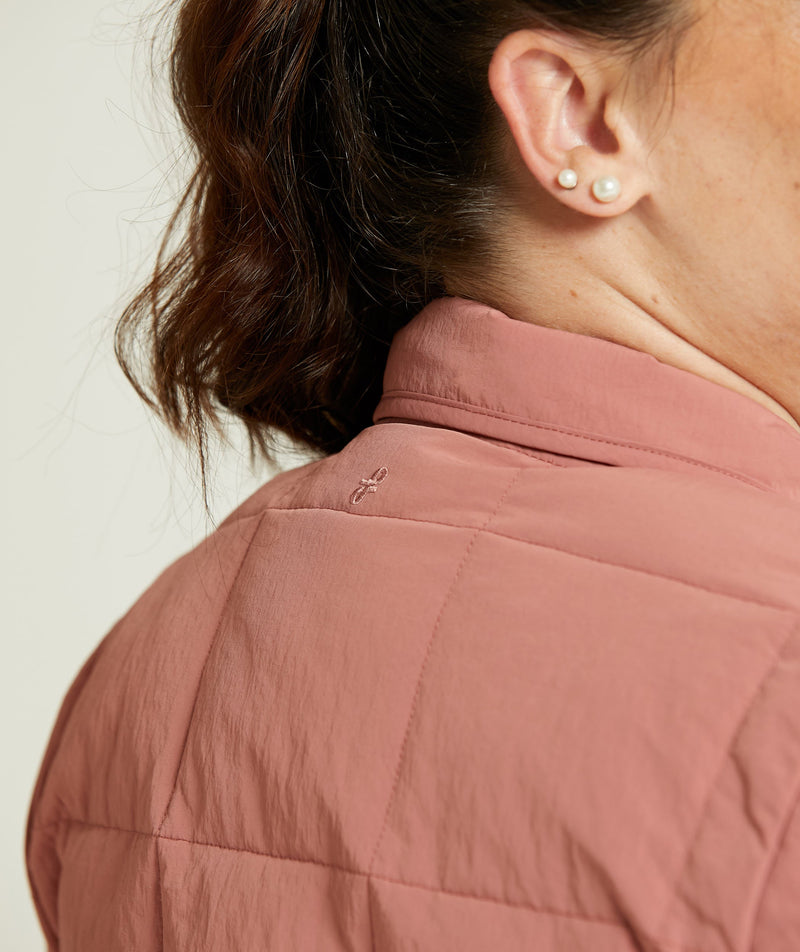 Ladies Quilted Puffer Jacket - Rose
