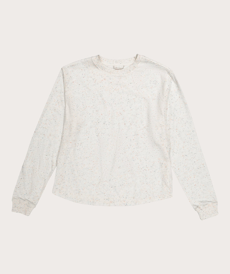 Ladies Outdoor Long Tee - Speckled Stone