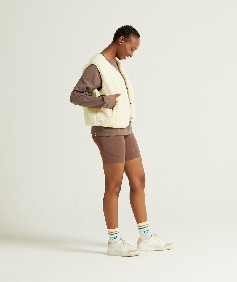 Ladies Fleece Gilet - Butter