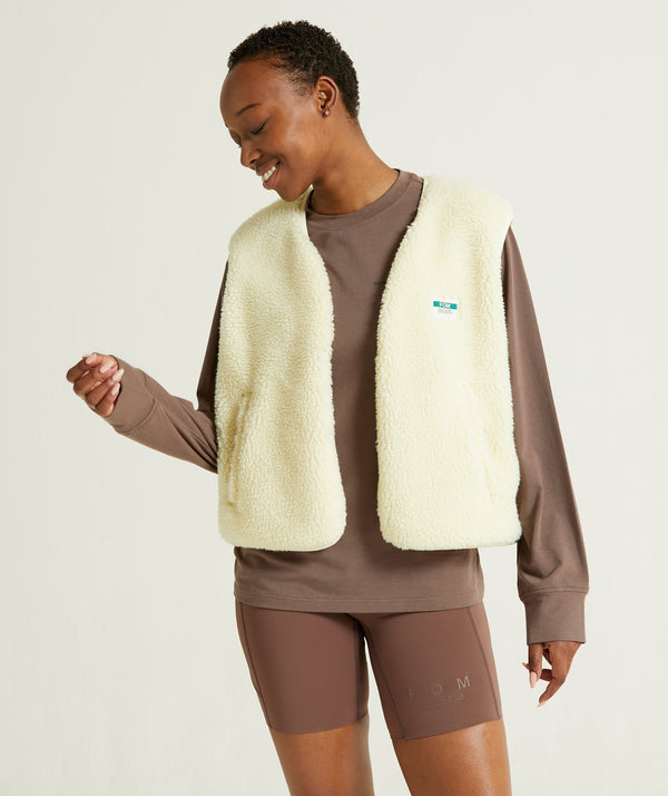 Ladies Fleece Gilet - Butter