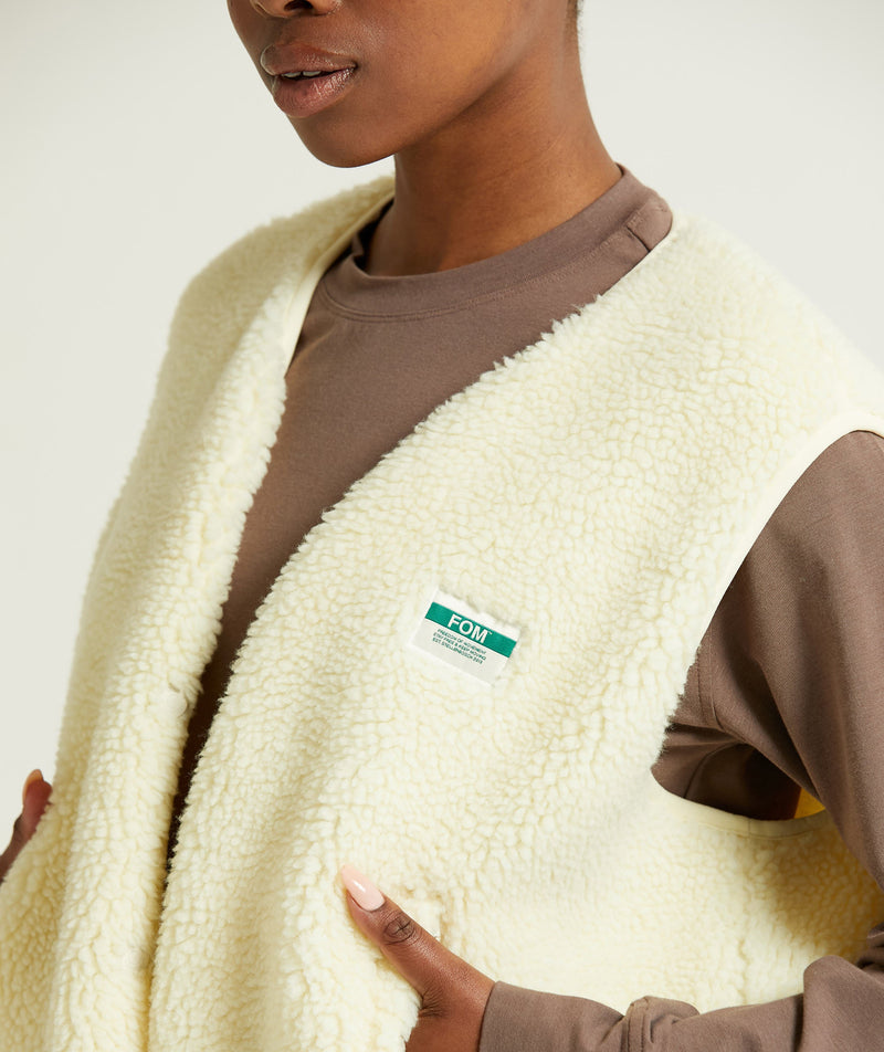 Ladies Fleece Gilet - Butter