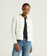 Ladies Hemp Blend Shacket - Ivory
