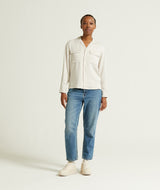 Ladies Long Sleeve Slim Fit Shirt - Light Grey