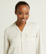 Ladies Long Sleeve Slim Fit Shirt - Light Grey