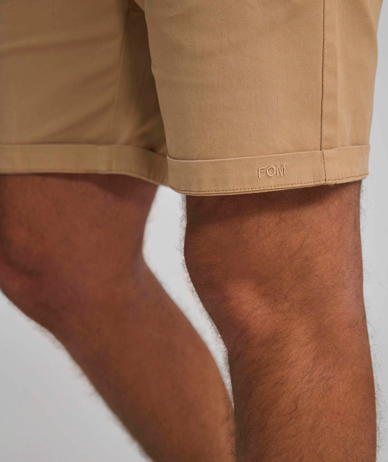 Mens Cotton Chino Shorts - Coffee