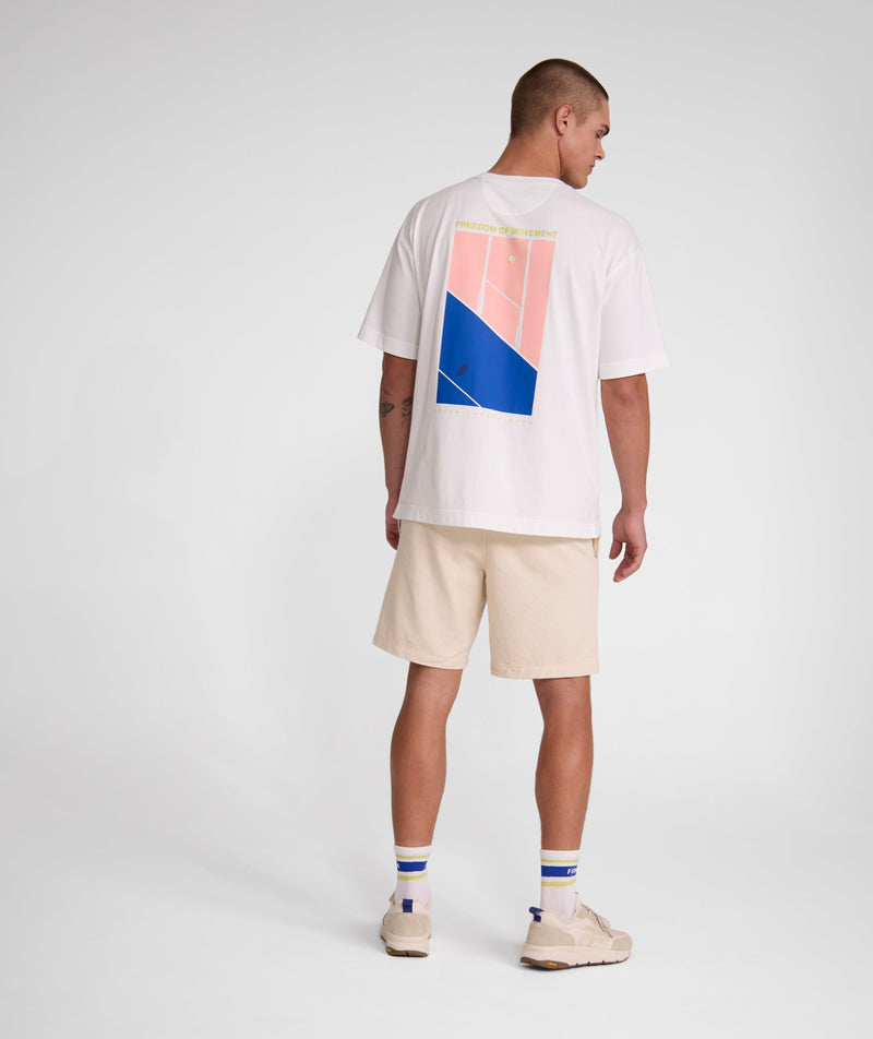 Mens Drop Goal Graphic Tee - Ivory